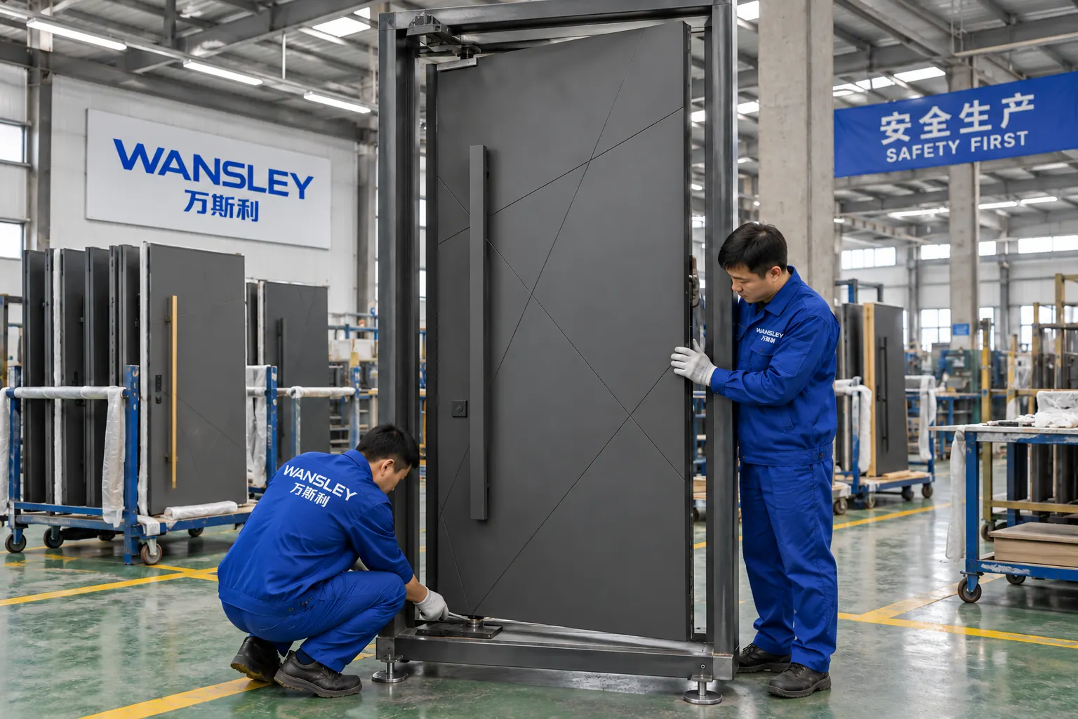 WANSLEY Pivot door pre-assembly